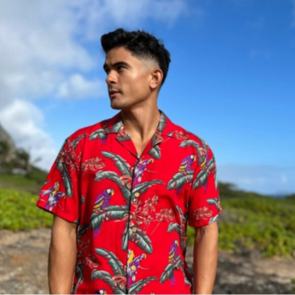 Paradise Found Hawaiian Short Sleeve Jungle Bird Magnum PI Button Down Shirt 4XL - Picture 13 of 13